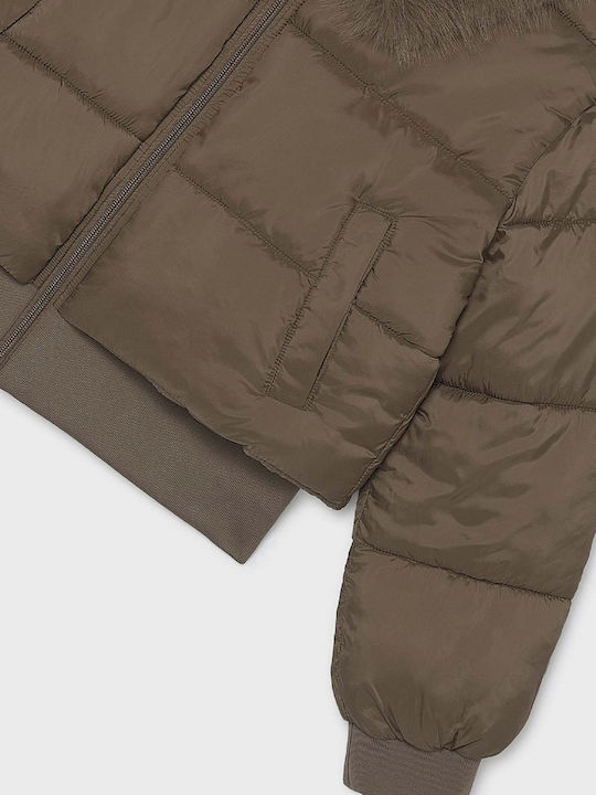 Kids Casual Short Brown Jacket