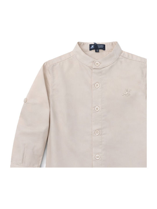 Kids Short-Sleeved Beige Shirt