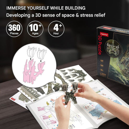 Puzzle 3D Led 360 de piese
