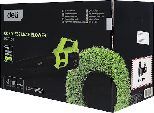 Deli Handheld Leaf Blower 20V with 1 Battery 4Ah & Volume Control