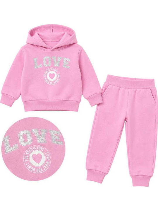 Kinder Sweatpants Set Rosa