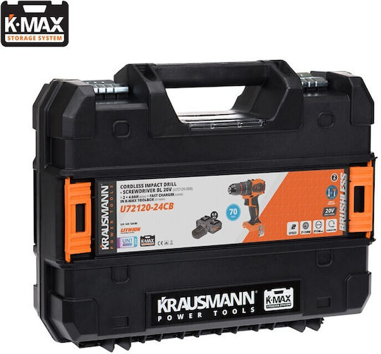 Krausmann U72120-24CB Percussive Battery Drill Driver Brushless 20V