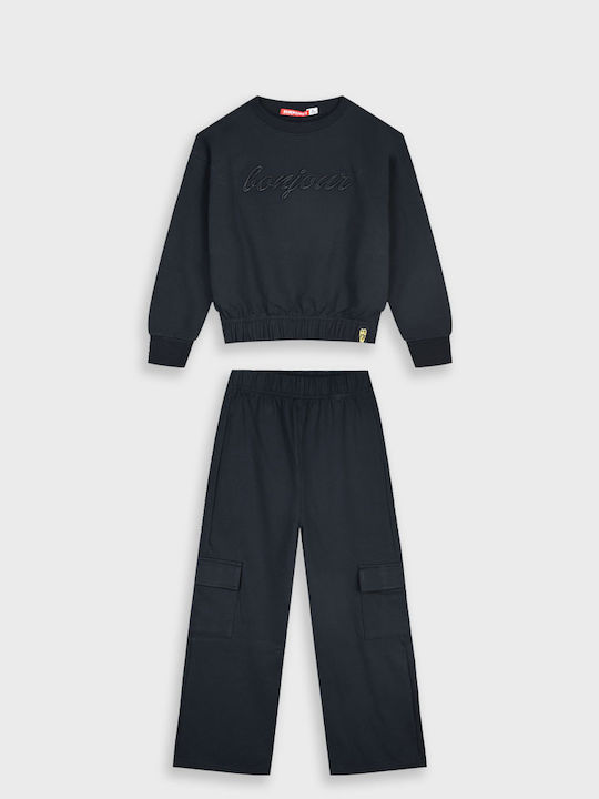 Kinder Sweatpants Set - Jogginganzug Black 2Stück Bonjour