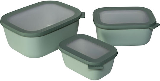 Mepal Lunch Boxes Green 3 Pieces