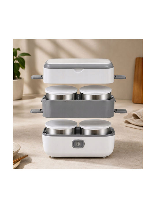 Verk Group Electric Lunch Box Inox Thermo White 2.2lt