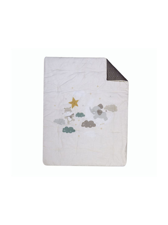 Nef-Nef Homeware Пухено одеяло За Количка Памук Sky Serenity Екрю 110x140см