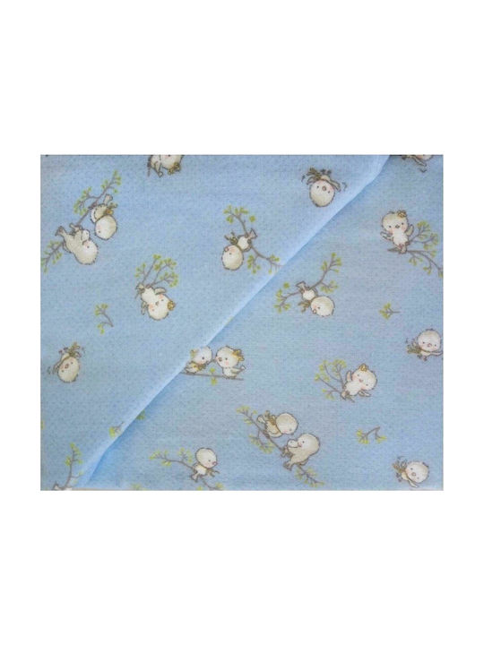 Dimcol Бебешка Долна Калъфка Birds 14 небесно синьо 120x160см.