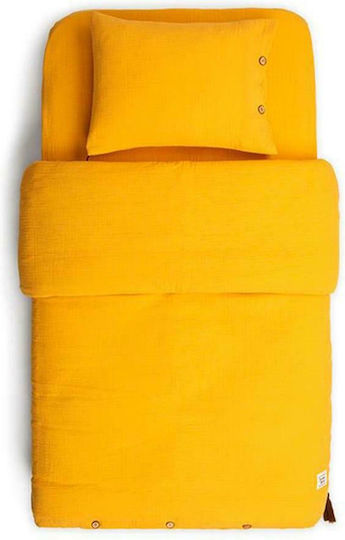 Funna Baby Baby Duvet Cover Set With Pillowcase Yellow 110x150cm