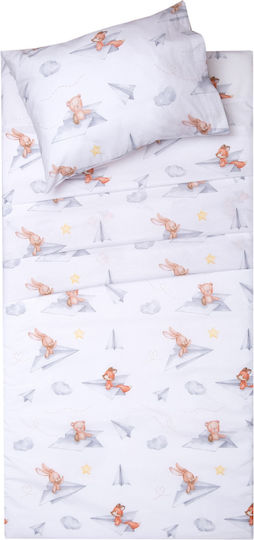 Viopros Set Cearceaf Pentru Bebeluş Cu Faţă De Pernă Hock Hock 120x160cm Viopros Set Cearceaf Pentru Bebeluş Cu Faţă De Pernă Hock Hock 120x160cm