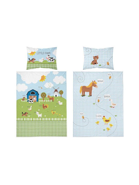 Detexpol Baby Duvet Cover Set With Pillowcase Green 100x135cm