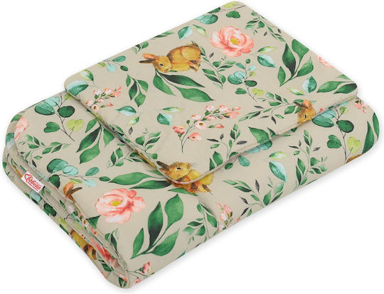 Newborn Set Copertă de Pătuț cu Față de Pernă Verde 75x100cm.
