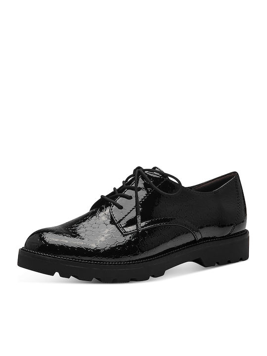 Women's Patent Leather Derby in Black Colour