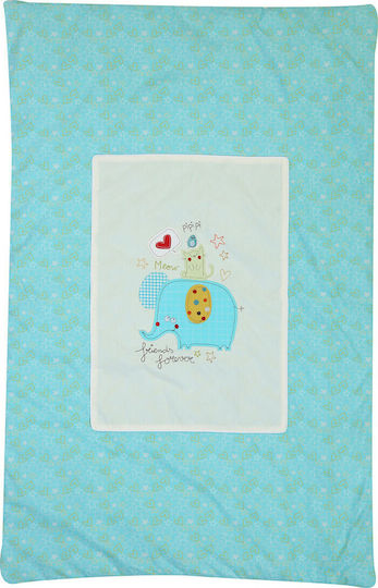 Nef-Nef Homeware 3 Friends Бебешка кувертюра Памук Светлосин 90x140см Nef-Nef Homeware 3 Friends Бебешка кувертюра Памук Светлосин 90x140см