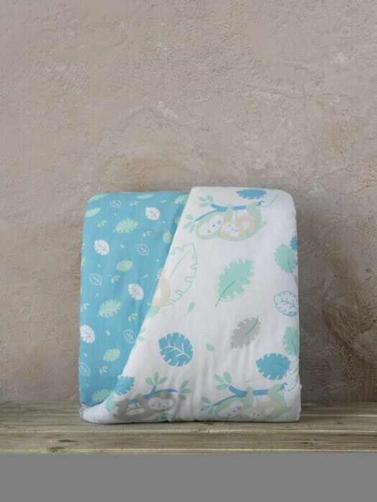 Nima Cuddly Baby Quilt Baumwolle Hellblau 100x140cm