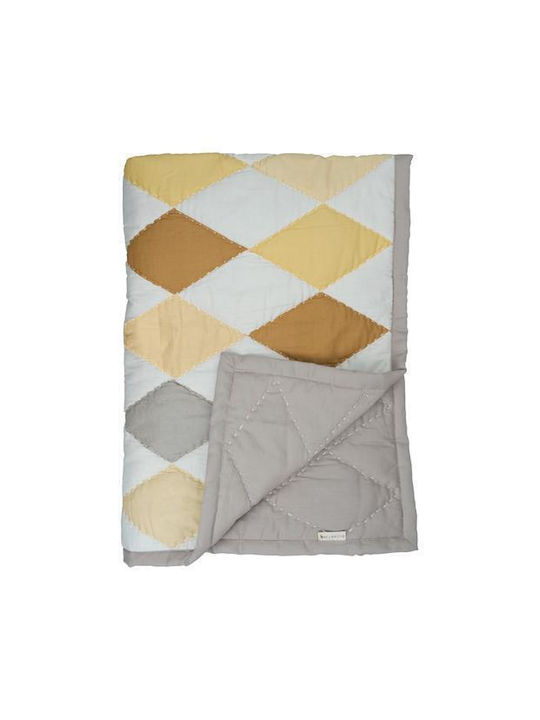 Cotton Baby Quilt 110x140cm Yellow