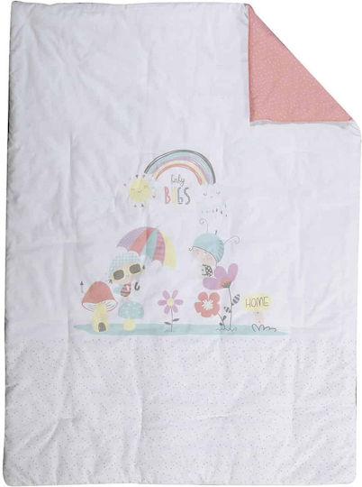 Nef-Nef Homeware Baby Bugs Бебешка кувертюра Памук Бял 110x140см 033049