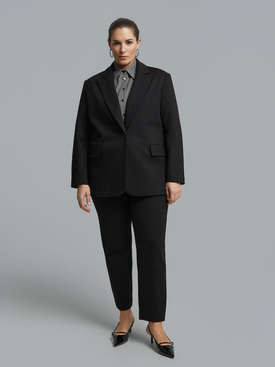 Mat Fashion Μακρύ Γυναικείο Σακάκι Tailored