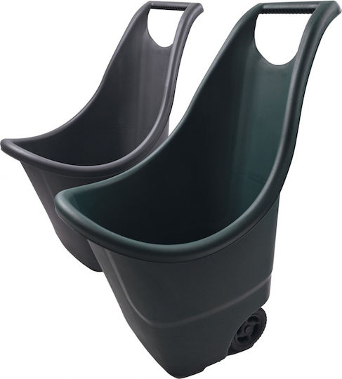 Garden Cart Log Transport Plastic Two-wheel 50lt