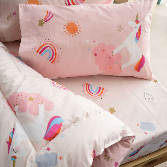 Charalambidis Textiles Kids Sheets Single Beige 160x260cm
