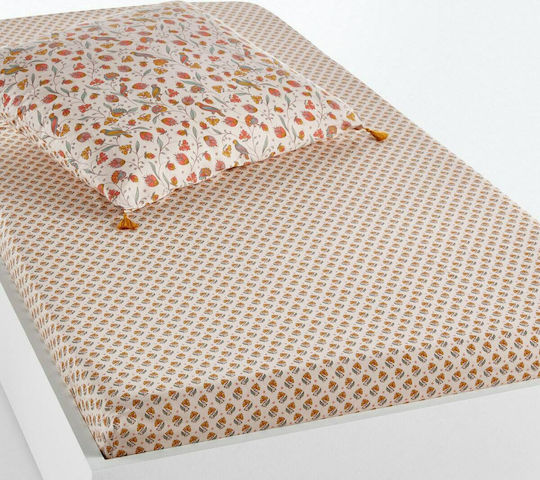 La Redoute Interieurs Μονό με Λάστιχο Bertille Λευκό 90x190cm La Redoute Interieurs Μονό με Λάστιχο Bertille Λευκό 90x190cm