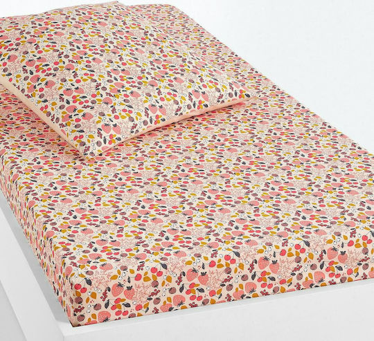 La Redoute Interieurs Bettlaken Einzeln Angepasst Baumwolle Fraise Rosa 90x190cm