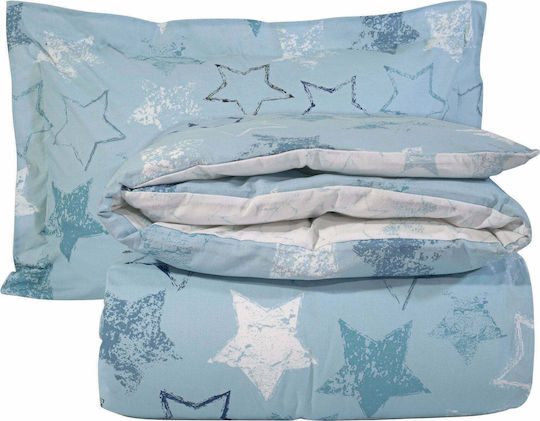 Das Home Kinderbettlaken Set Mit Gummizug 4738 Hellblau 170x260cm