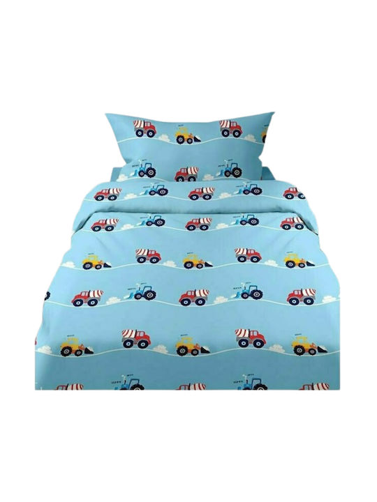 Sunshine Bettwäsche-Set Einzel Mit Gummizug Baumwolle Feelings 34 Blue 105x205cm 3Stück