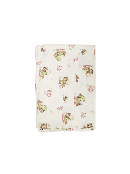 Dimcol Kids Sheets Set Single Cotton Green 160x240cm 3 Pieces