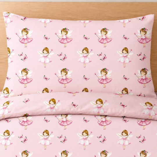 Astron Italy Set Cearceafuri Pentru Copii Single Fairytale Girls Roz 175x260cm Astron Italy Set Cearceafuri Pentru Copii Single Fairytale Girls Roz 175x260cm