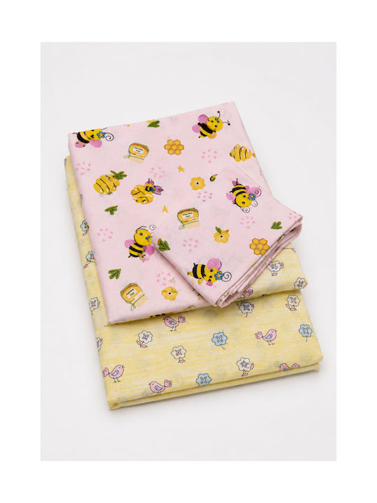 Comfort Kinderbettlaken Set Mit Gummizug Rosa 270x165cm