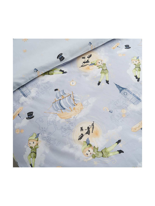 Vesta Home Single Cotton Sheet Peter Blue 170x260cm
