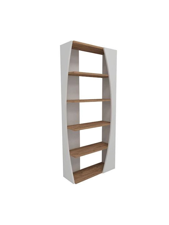 Bücherregal Boden Weiß 63.6x23.8x150cm