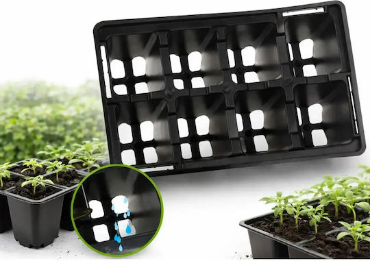 Seedling Pots Holes on the Bottom Square 64pcs Divo-dv 27927 Black