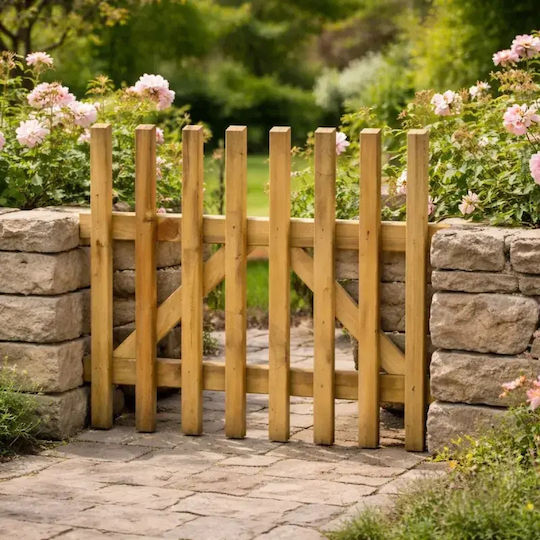 Showood Ξύλινος Φράχτης σε Μπεζ Χρώμα 90cm x 1m