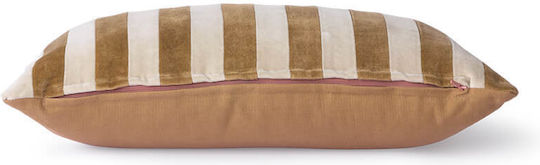 HK Living Velvet Brown Sofa Cushion 30x50cm