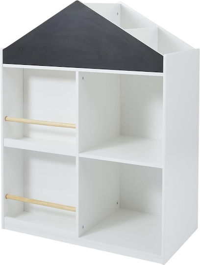 Βιβλιοθήκη Δαπέδου Ξύλινη Λευκή 72.5x40x95.8cm
