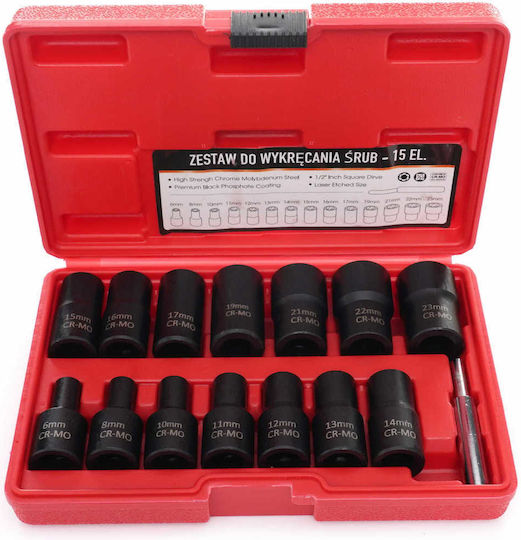 Impact Steckschlüssel-Set Bit Kraft&dele 1/2'' 15 Stücke Kd11793