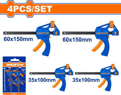 Wadfow WCZ4E21 Set Clești Automat Declanșator cu Deschidere Maximă 101.6mm