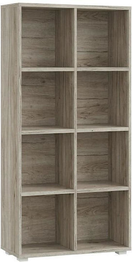 Smart Библиотека Подова Дървена Сива 74x25x146cm Smart Библиотека Подова Дървена Сива 74x25x146cm