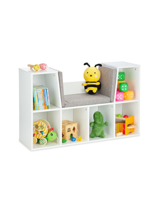 Bücherregal Boden Holz Weiß 103x30x63cm Bücherregal Boden Holz Weiß 103x30x63cm