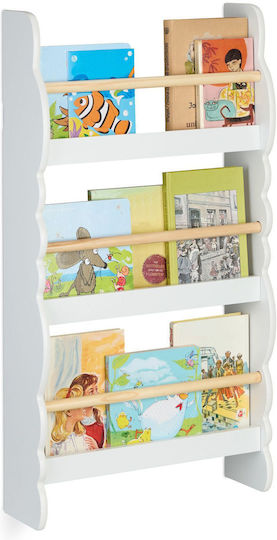 Bibliotecă de Pardoseală din Lemn Albă 52.5x14x80cm Bibliotecă de Pardoseală din Lemn Albă 52.5x14x80cm