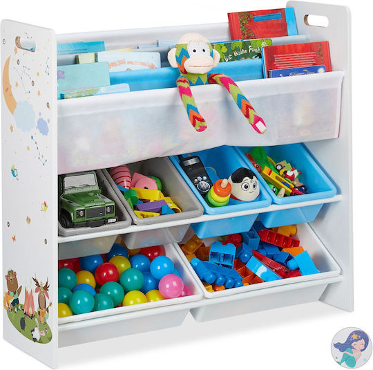 Bibliotecă de Pardoseală Metalică Multicoloră 78x86x26.5cm