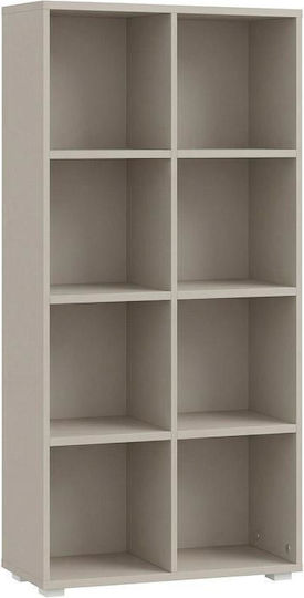 Smart 8p Библиотека Подова Дървена Бежова 74x25x146cm Smart 8p Библиотека Подова Дървена Бежова 74x25x146cm