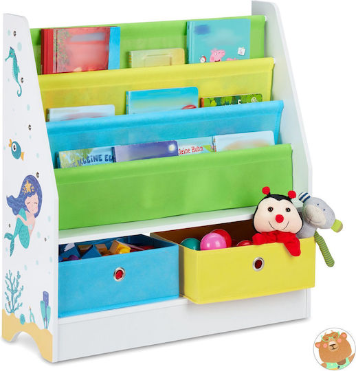 Bibliotecă de Pardoseală Metalică Multicoloră 74x71x23cm