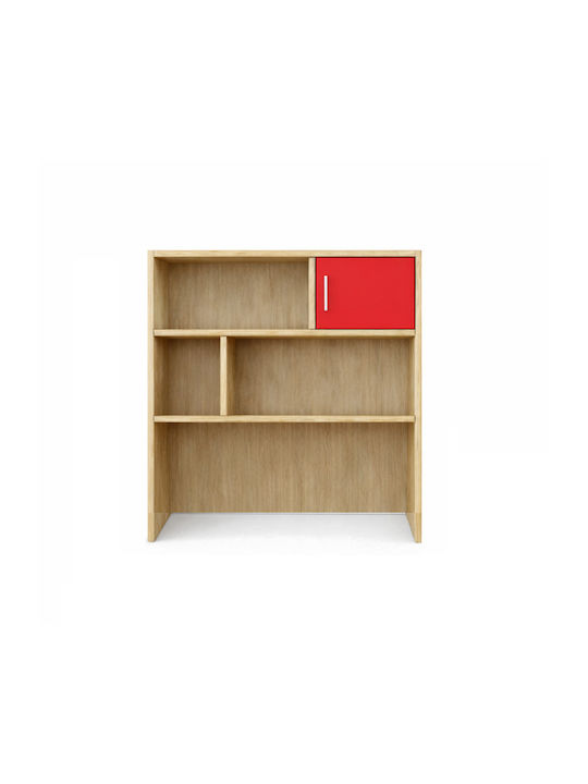 Bibliotecă de Pardoseală Din Lemn Roșie 100x30x100cm