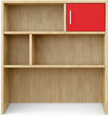 Holz Boden Bücherregal Rote 100x30x100cm