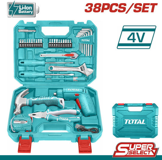 Total Super Select Akkuschrauber mit Batterie 4V