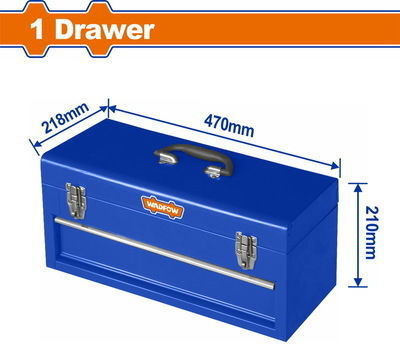 Wadfow Hand Tool Case Metallic Dimensions: W46.8xD21.4xH27cm