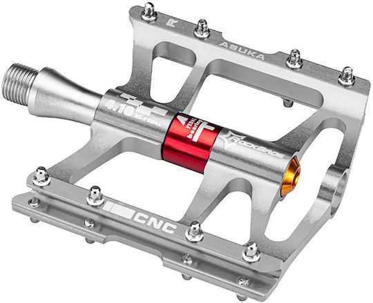 Rockbros Bicycle Pedals Flat Silver