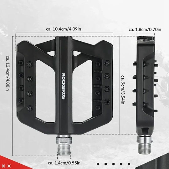Rockbros Bicycle Pedals Folding Black
